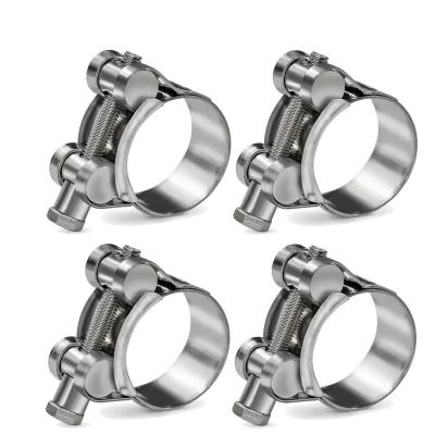 China Stainless steel Adjustable Stainless Steel T Bolt Hose Clamp  T-bolt Clamps For Hydraulic Silicone Hose Heavy Duty Single Bolt Hose Clamp for sale