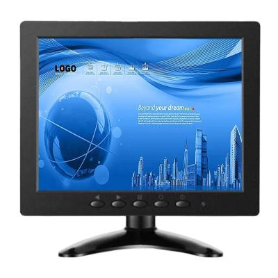 China ZHIXIANDA speaker 8 inch tft lcd cctv desktop monitor with HD BNC VGA USB AV input for sale