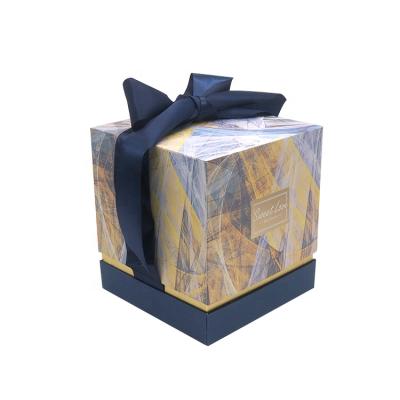 China Recyclable Wholesale Fashion Paper Boxes For Wedding Gift Square Paper Ribbons Box Flower Packaging Cake Boxes for sale