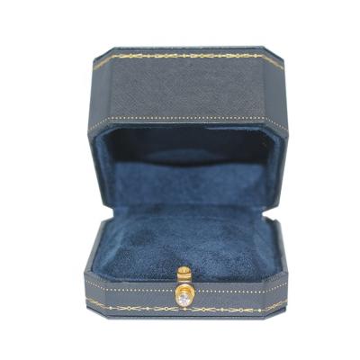 China Ring Box Customized Velvet Jewelry Box Ring Wholesale Luxury Jewelry Boxes for sale