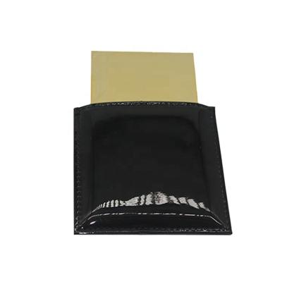 China Wholesale High Quality Leather Black Leather Card Holder ID Holder Credit Card Holder Card Holder Simple Custom Logo for sale