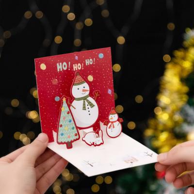 China Europe 3D DIY Pop Fold Greeting Cards Christmas Birthday Halloween Painting Postcard Gift for sale