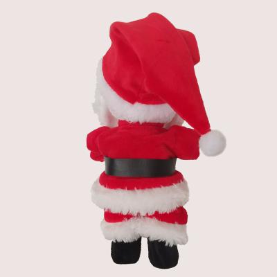 China MUSICAL SANTA WITH BATTERY OPERATED MUSICAL 30CM SANTA CLAUS MOVEMENT CHRISTMAS DECORATION for sale