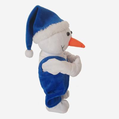 China MUSICAL SNOWMAN WITH MUSICAL MOVEMENT 30CM SNOWMAN CHRISTMAS DECORATION BATTERY OPERATED for sale