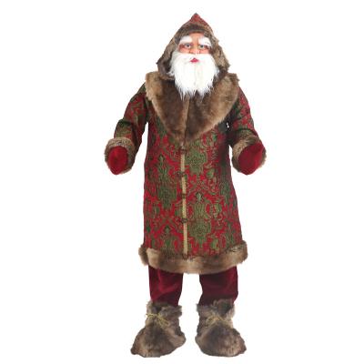 China Chirstmas Decor Holding Life Size Santa Claus Statue Indoor Christmas Decoration For Holiday Ornaments for sale