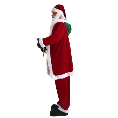 China Life Size Simulation Santa Claus Plush Stuffed Doll Standing Chirstmas Decor Christmas Decoration Santa Claus for sale