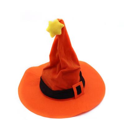 China Halloween Women Wool Wizard Hat Witch Hats Comfortable Decoration Soft Fedora Party Hats Wide Brim Hat for sale