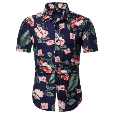 China HT Custom Men's n ShirtHawaiia Anti-Pilling Casual Short Sleeve Shirts For Men for sale