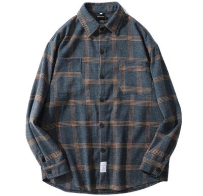 China Custom Made Men's Anti-Pilling Control Classic Shirts Long Sleeve Plaid Shirt Cotton Flannel Shirts for sale