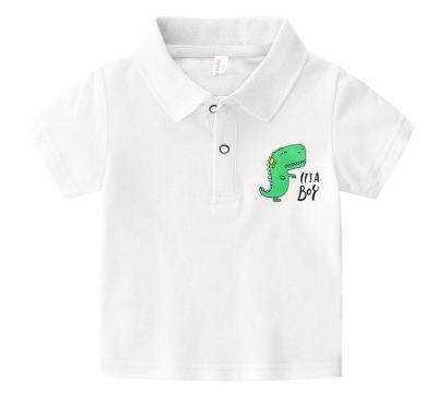 China Wholesale Anti-pilling New Style Korean Boys' Cartoon Short Sleeve Pique Polo T-shirt Baby Children's Polo Shirt Printed for sale