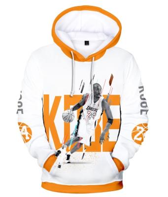 China wholesale custom Anti-wrinkle All Over Hoodie Kobe Bryant Pullover Oversized Sweatshirt Casual Print Hoodie for sale