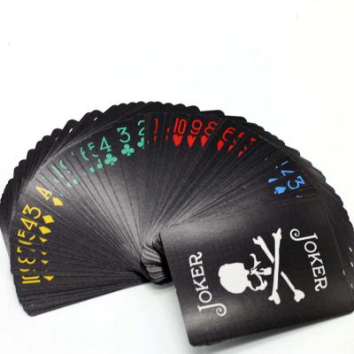 China Standard Action Paper Size Recyclable Black Playing Cards Paper Poker for sale