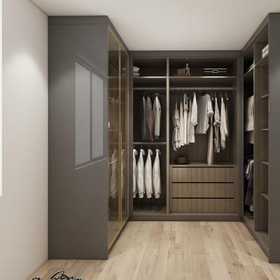 China (Other) Adjustable White Lacquer Dressing Room Wardrobe Cabinet For Hotel Project for sale