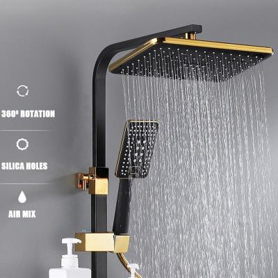 China Modern Black Polish Hand Held Rainfall 3 Functions Factory Outlet ABS Chrome Finish Handheld Shower Head Without Shower Head for sale