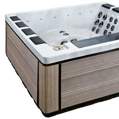 China Whirlpool Bathtub Skirt (Left Skirt) American Spa Faucet Whirlpool Bathtub American Canada Australia Massage System Adult Acrylic Spa Tubs Double Side for sale