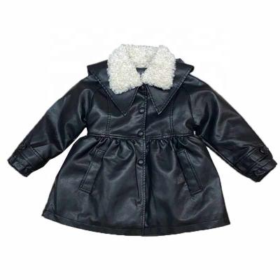 China 2020 Winter Children Clothing Windproof Children Clothes Korean Girls Coats Leather Brushed Long Sleeve Kids Jacket for sale