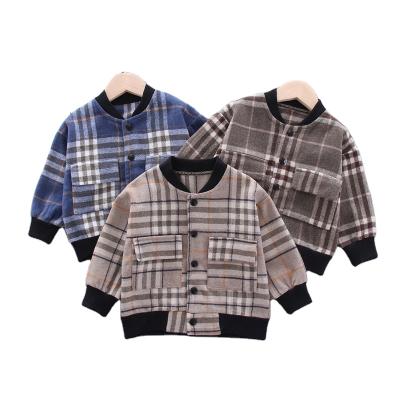 China Other Latest Autumn Children's Fashion Spring Check Pattern Boys Jacket for sale