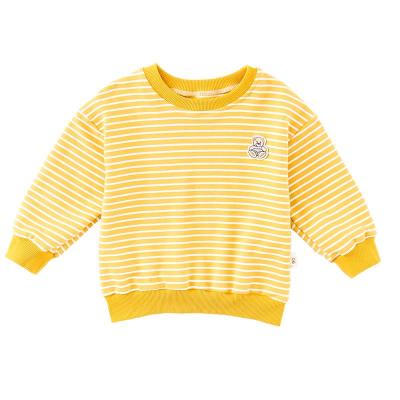 China New Style Round Neck Stripe Boys Girls Sweatshirt Breathable Long Lovely Child Top Sleeveless Clothes for sale