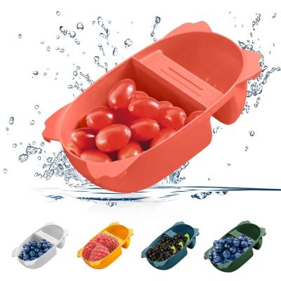 China Maisons Kitchen Tool Storage Food Waste Strainer Colander Bowl Sink Multifunctional Drain Basket Stored for sale