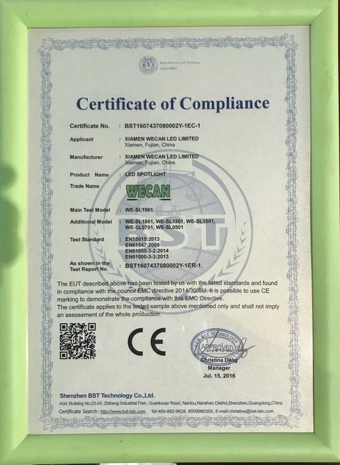 CE - Wecan Lighting Technology (guangdong) Co., Ltd.