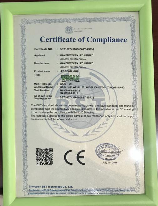 CE - Wecan Lighting Technology (guangdong) Co., Ltd.