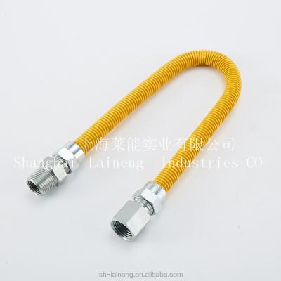 China YELLOW COATED Gas CSA GAS CONNECTOR Appliances Gas Pipeline Supplier for sale