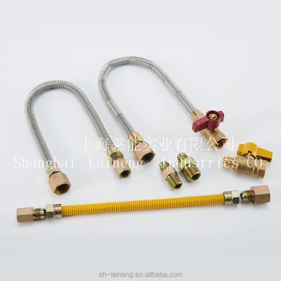 China CSA Gas Whistle Free Gas Hose SS Flexible Gas Hose Connector for sale