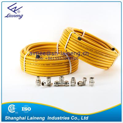 China Flexible Gas Stoves PVC Coating Stainless Steel Gas Hose for sale