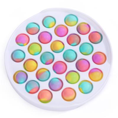 China Relieve Stress Stress Anxiety Mix Color Pressure Relieve Worry Sensory Bubble Toy Simple Push Bubble Game Drawstrings Jump Fidgety Person Toys for sale