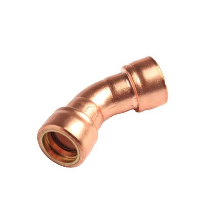 China Deluxe Brass Copper Chamber Copper Pipe Fittings 45 Degree Elbow Copper Pipes Push Push Fitting Fitting Fit Fitting for sale