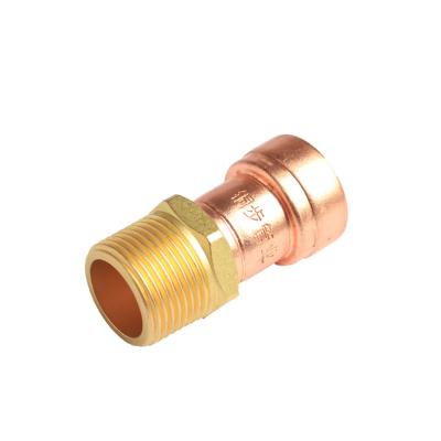 China Joining Pipe Lines Straight Copper Equal Pipe Adapter Push Fit (One Male) Fitting for sale