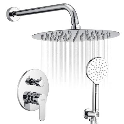 China Without Sliding Bar Professional Factory Concealed Shower Set Rain Shower System Combination Wall Mounted Mixer Rainfall Shower Head for sale