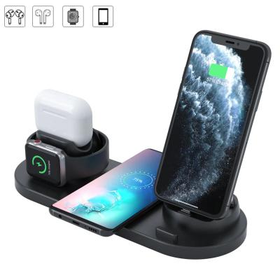 China 6 in1 Charging Dock Station Qi Wireless Charger For Apple iPhone/Airpods/Watch/Android/Type-C MT94 for sale