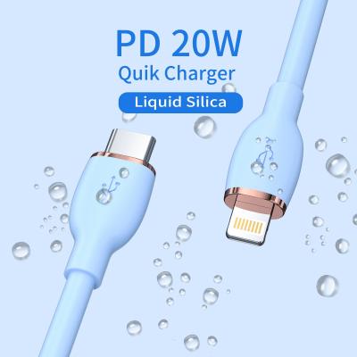 China Factory HotsellOEM 20W IOS Factory Custom Silica Gel Soft Liquid Type-c to iPhone PD Fast Charger Charging Cable For iPhone 14 13 12 PRO Max for sale