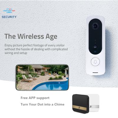 China Voice Call App Control Door Ring Security Doorbell Two Way Audio Free Video Camera for sale