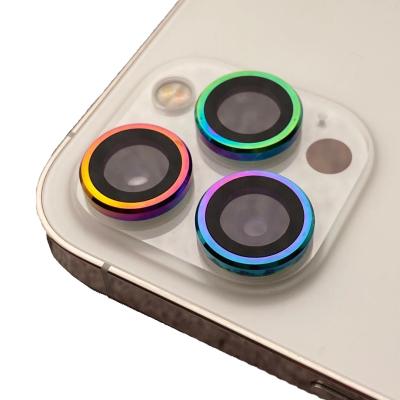 China Protect High Quality Scratchproof Camera Drop Protector Colorful Camera Lens Screen Protector For iPhone 12promax for sale