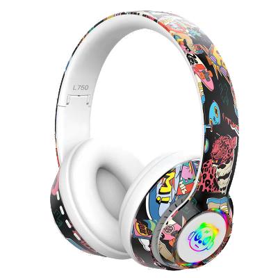 China L750 Wireless Earphone Gamer Hand Painted Headset Surround Earphone Microphone Stereo Wireless Noise Canceling For Laptop PC for sale