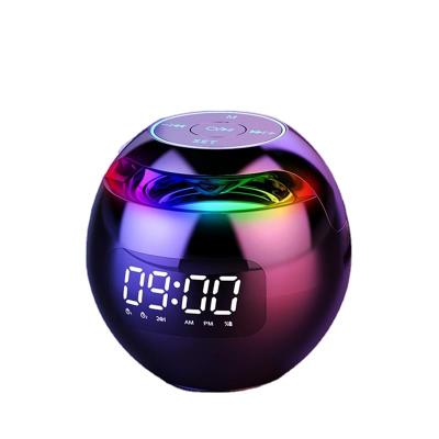 China No Charging G90S Home Mini Portable 2200mAh USB Hot Selling Car Speakers With Lights Alarm Clock BT Speaker for sale