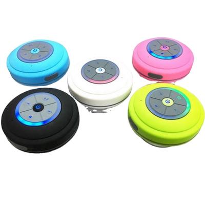 China No Waterproof Wireless Portable IPX4 Q9 Speaker With Sucker For Shower LED Speaker Compatible With TFT Card Radio Audio for sale