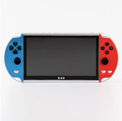 China Game Listening Retro Video 2021 Newcomer X40 Portable Handheld Support 7 Inch Dual Console TV Output Game Console for sale