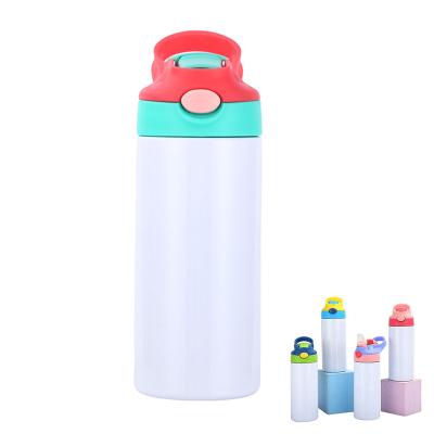 China Sublimation Kids Stainless Steel Water Bottle Viable Blank Lined Walled Cute Personalized Tumbler Kids Children Cups With Straws for sale