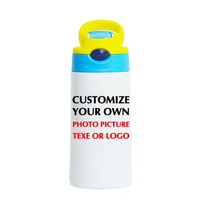 China Portable Stainless Steel Water Bottle Thermos Stainless Steel Sublimation Kids Viable Cute Balloons Cup Flasks Portable Drinking Bottle for sale