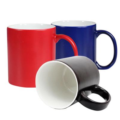 China Sublimation Coffee Mug 11oz Ceramic Small Size Viable Magic Color Changing Mug for sale