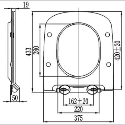 China SU033 Modern Sunten WC Toilet Seat Lid UF PP Urea Material Soft Close with Rust Resistant Universal Hinges for Hotel Use for sale