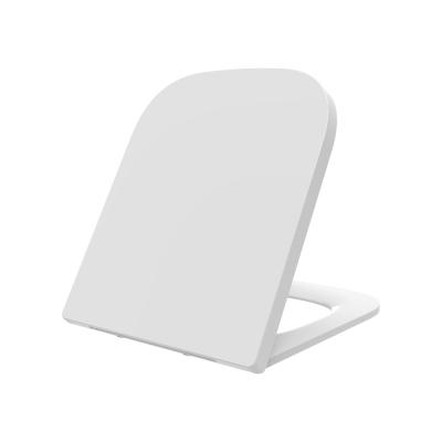 China Super slim square shape premium quality soft close easy install easy clean wc toilet accessories duroplast urea toilet seat for sale