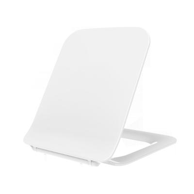 China Premium quality bathroom sets soft close quick release slim square shape duroplast UF toilet seat cover for sale