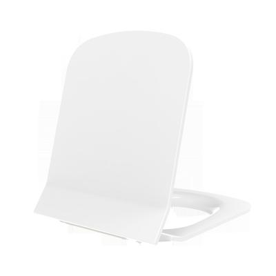 China Premium quality slim quare shape soft closing quick release easy clean anti bacterial hygenic duroplast UF wc toilet seat for sale