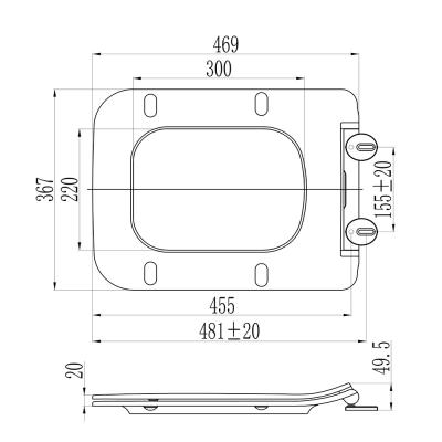 China SU063 elongated square toilet seats soft close quick release in square shape for European style toilets for sale