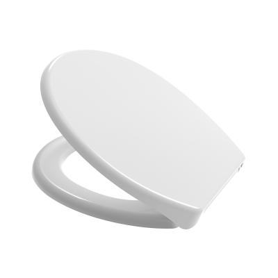 China Round Toilet Seat made by PP material with metal hinges soft close function for sale