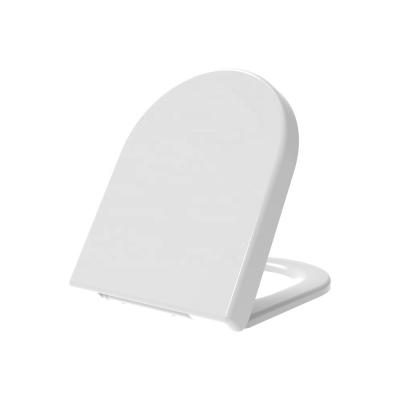 China Modern Xiamen Manufactured UF Soft Close D-Shape Toilet Seat Cover for Bathroom Hotel Home Use Slow-Close Feature for sale